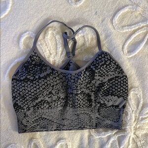 Stylish Black and Gray Sports Bra